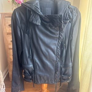 Women's All Saints Black Leather Jacket